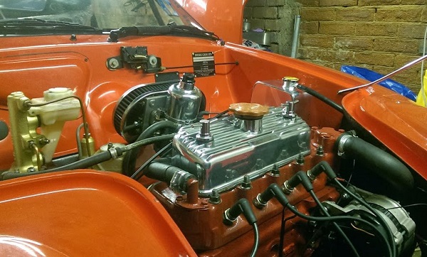 Engine bay with Brightwork